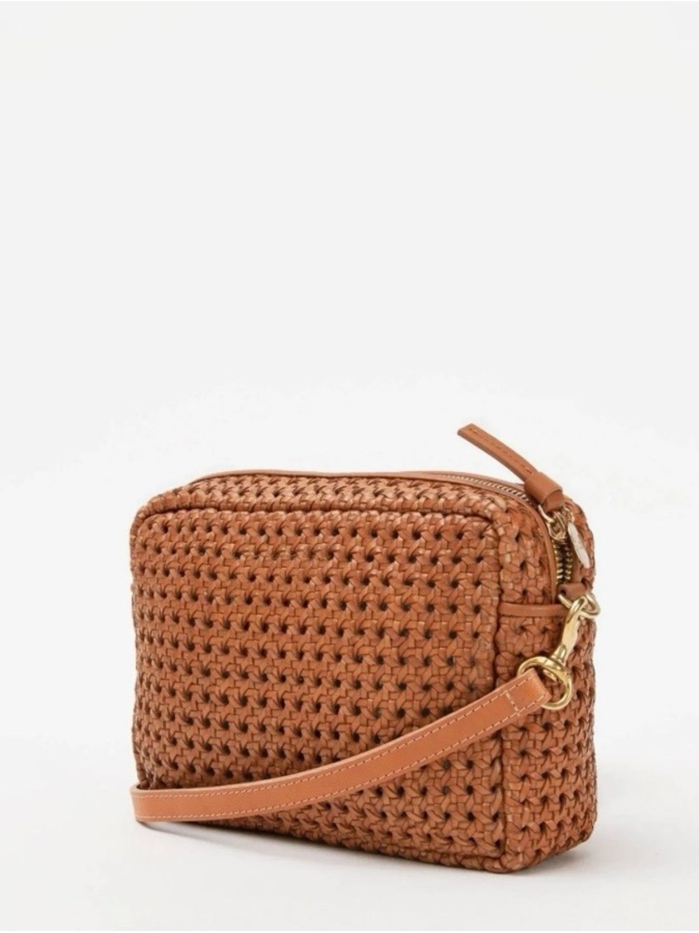 Woven Leather Crossbody Midi Sac in Tan Cuoio NWT. - Picture 2 of 4